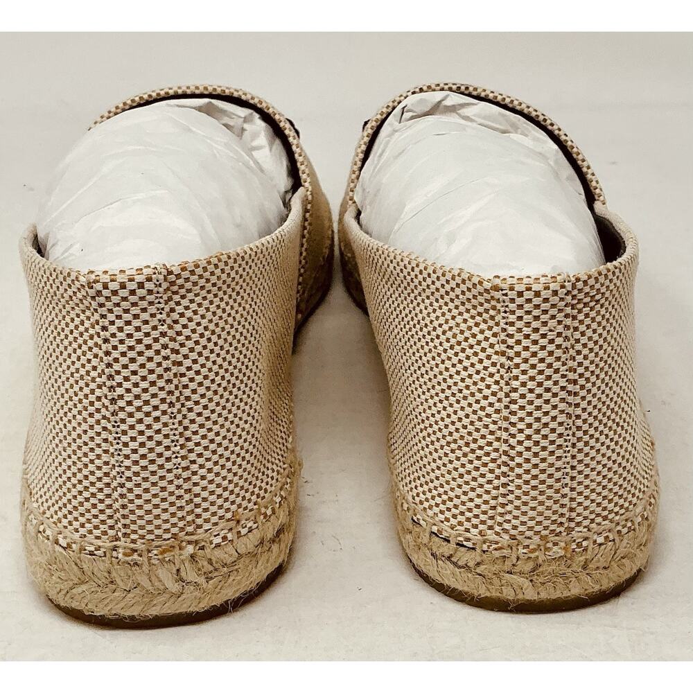 Tory Burch Espadrilles Ines Canvas Natural Beige/Black NIB Size 11 - Picture 7 of 10